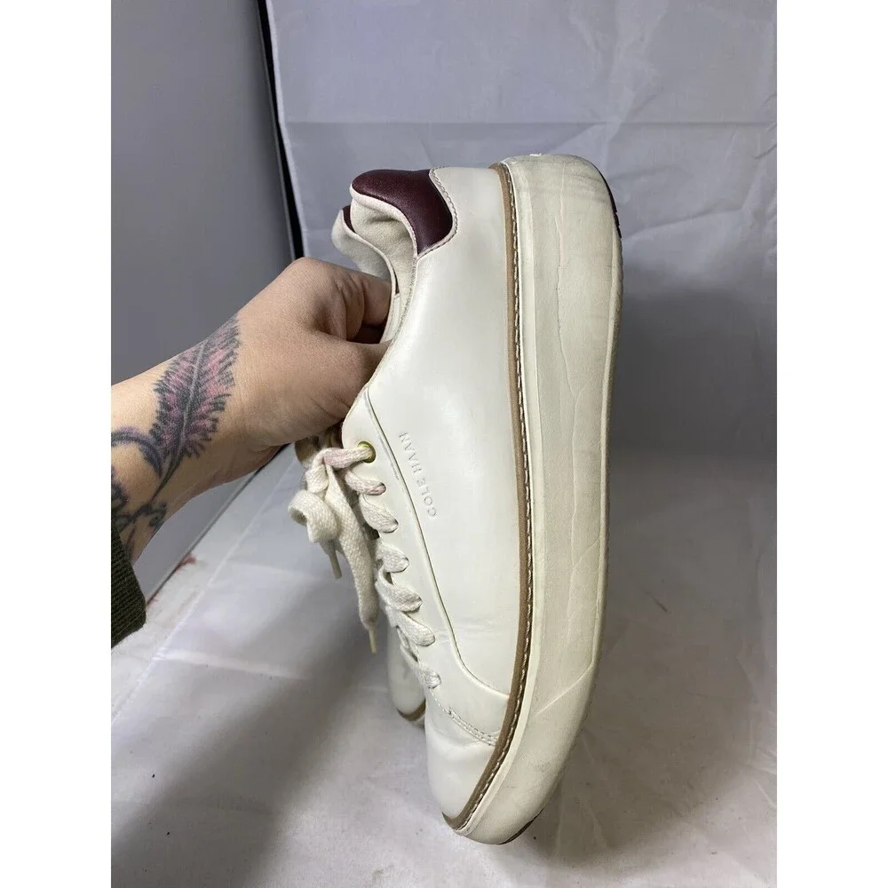 Cole Haan Women’s GrandPrø Topspin Sneakers Size 8.5 B White Leather